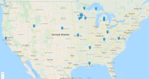 United States map, specifying Blueprint for Safety sitese